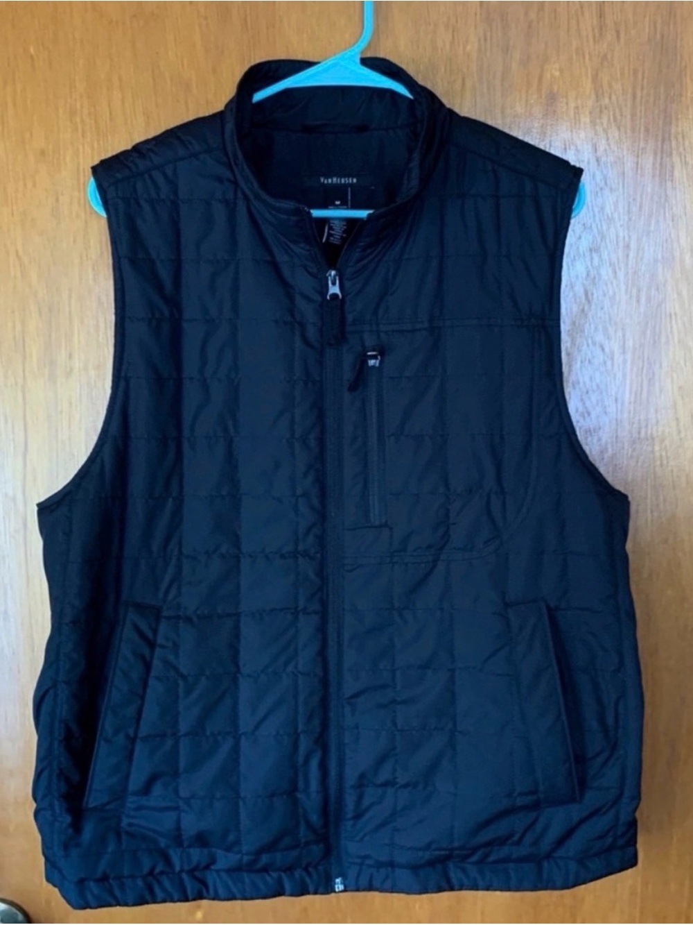 Van Heusen Black Quilted Vest - Zip Front